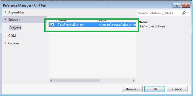 Add reference to UnitTest application